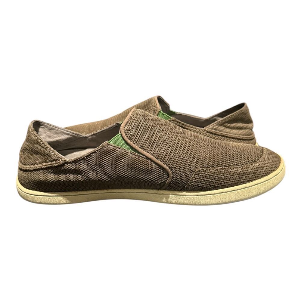 OluKai Nohea Mesh Slip On Casual Loafers Shoes Mustang/Lime Peel Men's Size 9.5 - Picture 8 of 9